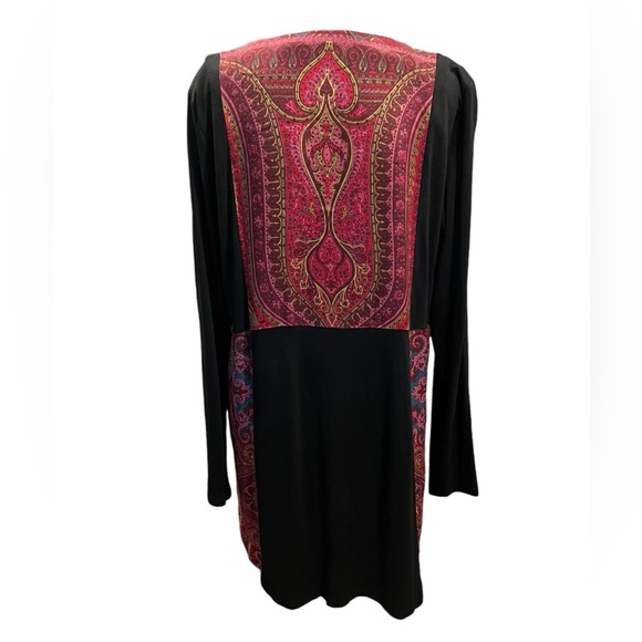 Soft Surroundings Kashmir Tunic Mini Dress LargeEmbroidered Beaded Paisley BOHO - Picture 2 of 10